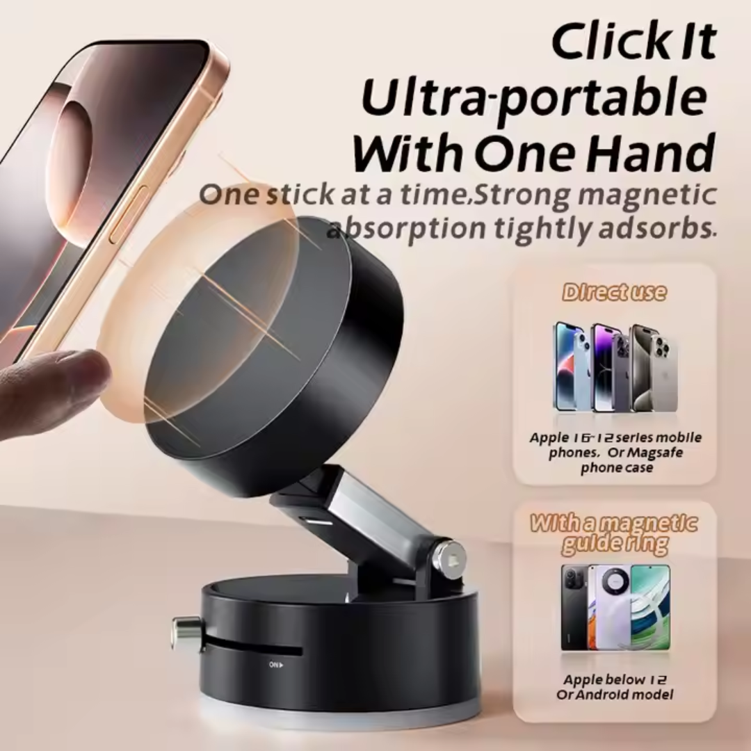 Vacuum Suction Magnetic Phone Holder - On The Go