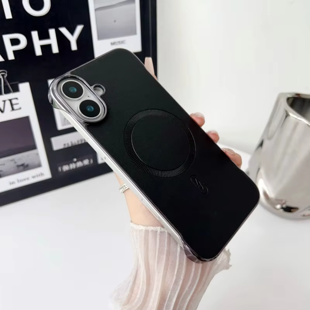 Lux Borderless Leather & Metal Magsafe iPhone Case