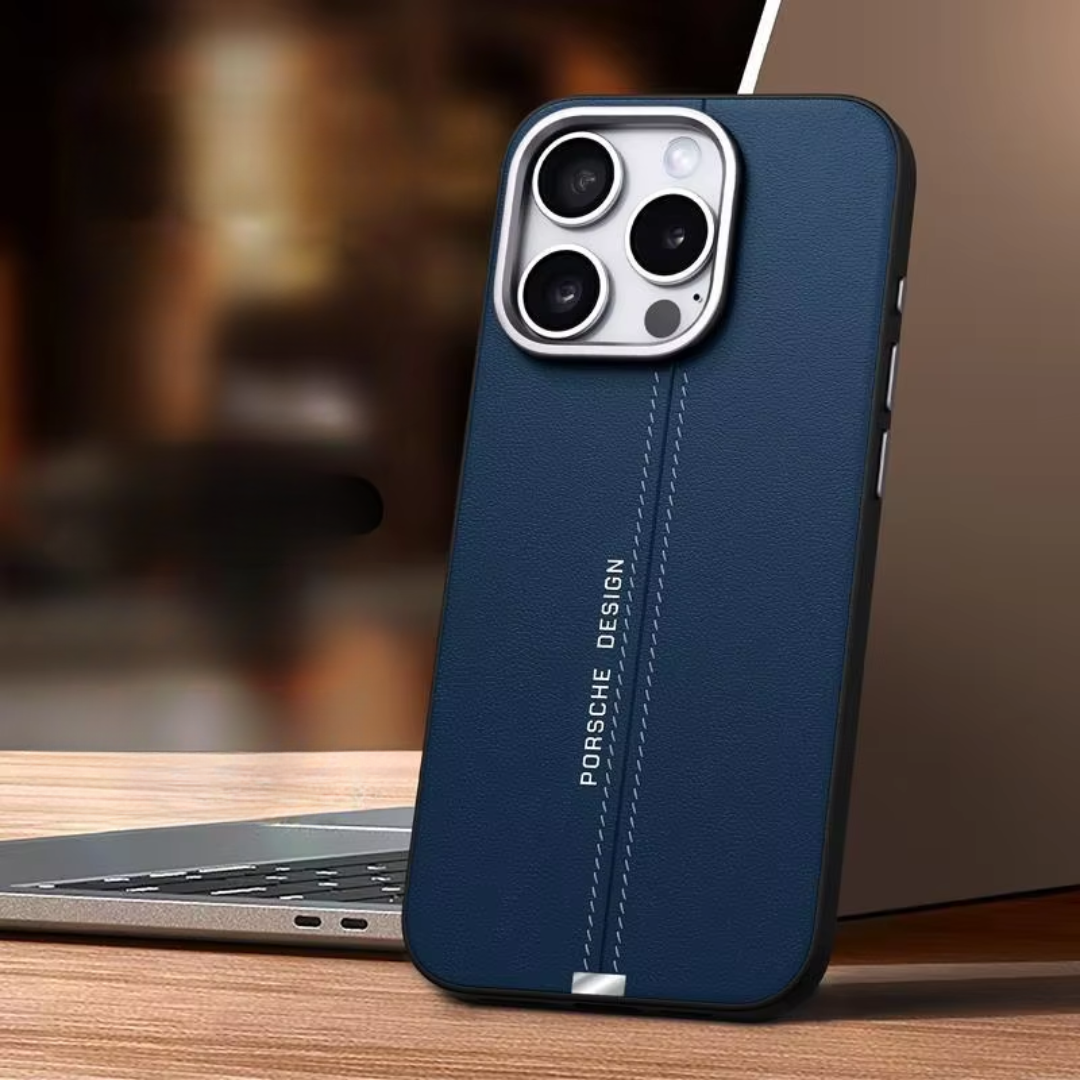 Luxury Synthetic Leather Vangaurd MagSafe iPhone Case