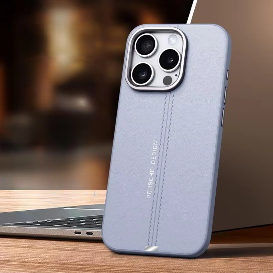 Luxury Synthetic Leather Vangaurd MagSafe iPhone Case