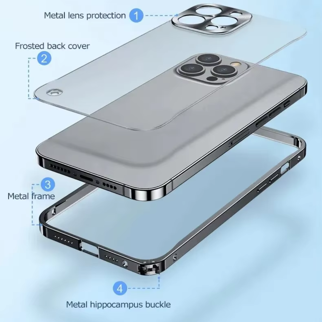 Clear Guard Fusion Magsafe Metal iPhone Case for 16-14 Series