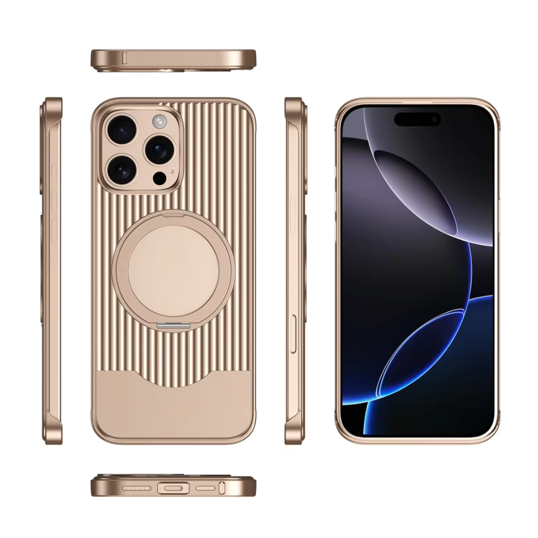 Corrugated Shield MagSafe Metal iPhone Case