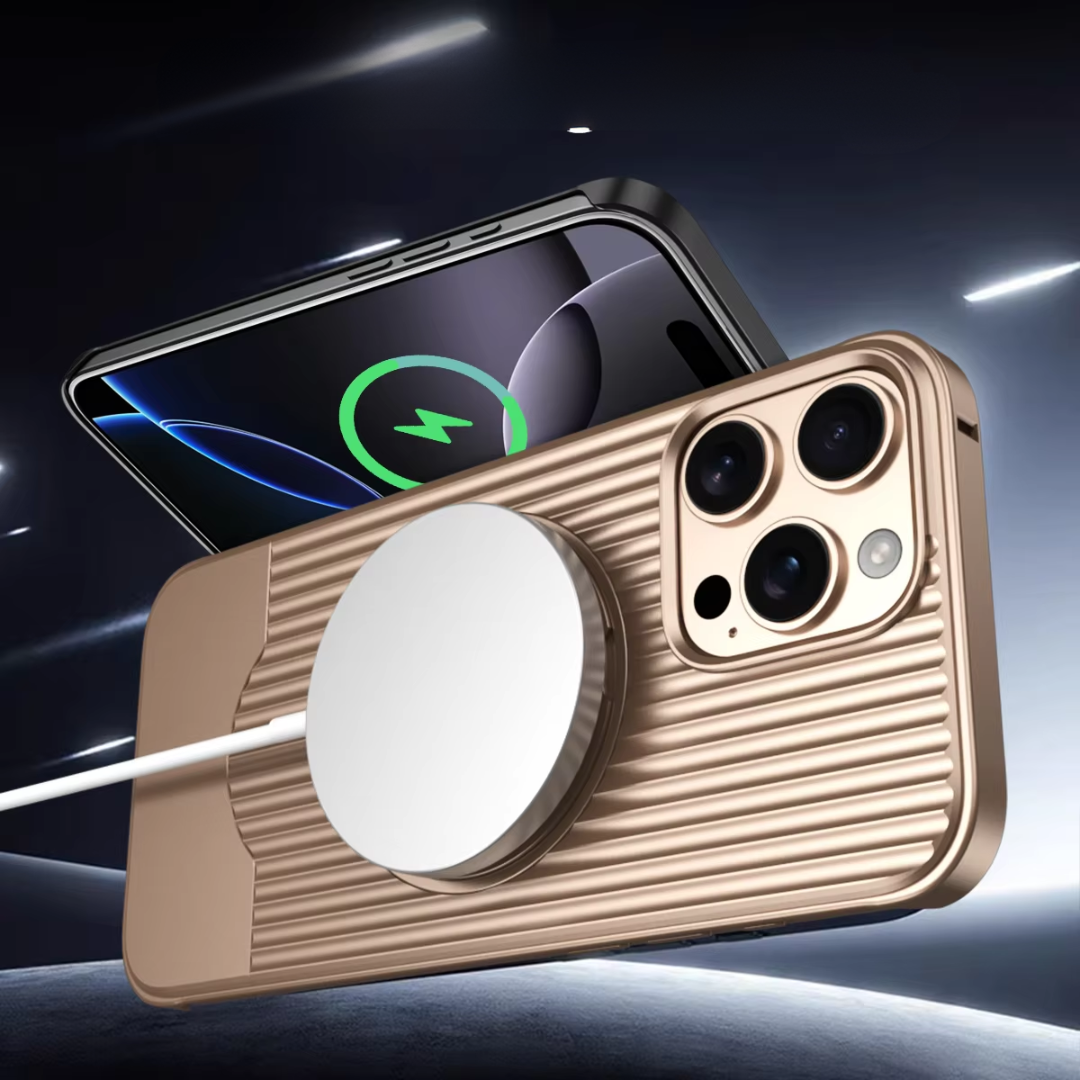 Corrugated Shield MagSafe Metal iPhone Case
