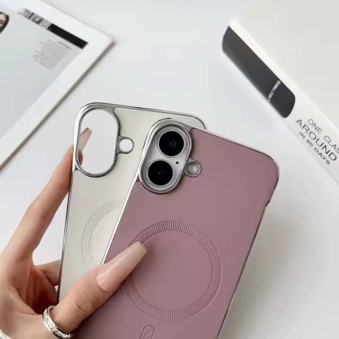 Lux Borderless Leather & Metal Magsafe iPhone Case
