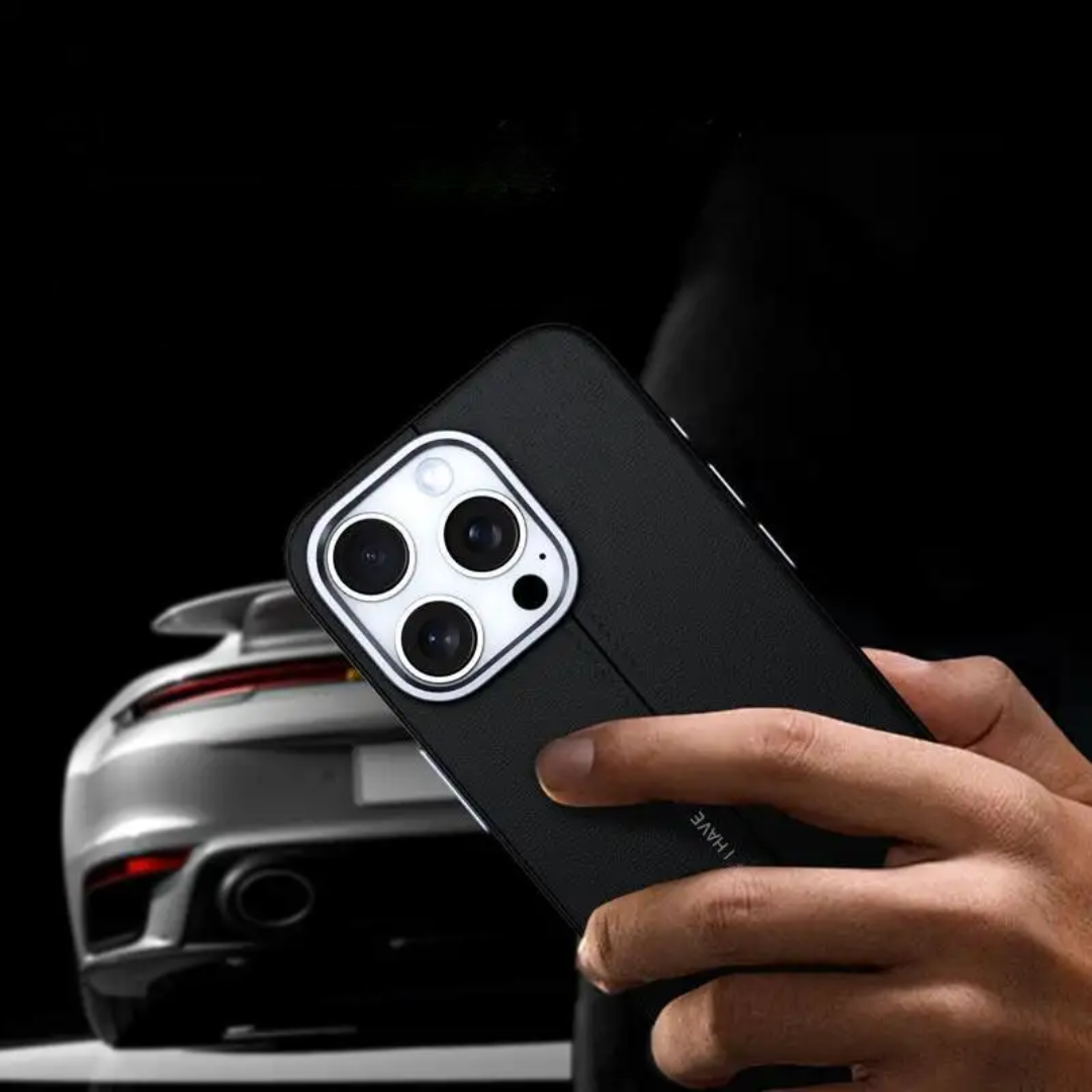 Luxury Synthetic Leather Vangaurd MagSafe iPhone Case