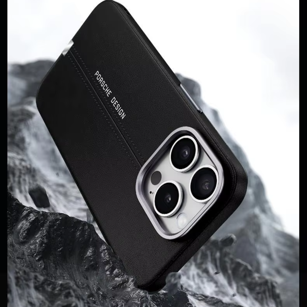 Luxury Synthetic Leather Vangaurd MagSafe iPhone Case